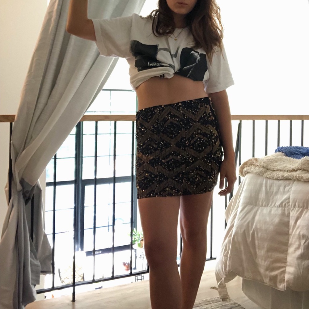 AllSaints hand beaded skirt. Size US 4. NWT